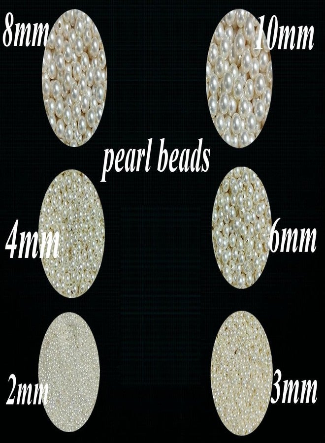 eshoppee 200 gm Pearl Plastic Beads Set of 6 for Jewellery Making kit Art and Crafts Materials for Necklace Bracelet Earring Making Materials DIY kit (3) - Image 3